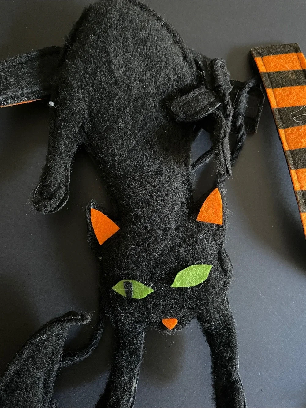 Ashland Halloween Garland - Black, Orange & Green Felt Accents